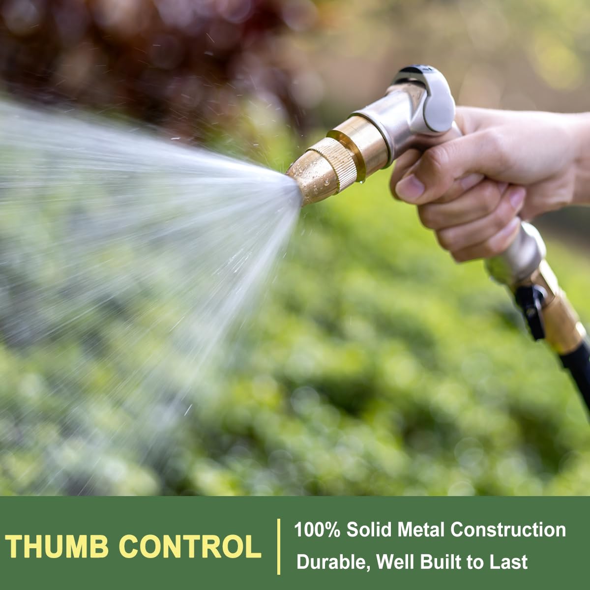 FANHAO thumb-control nozzle enables one-finger flow adjustment for easy watering
