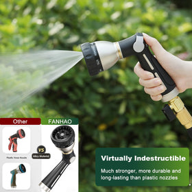 FANHAO nozzle fits standard 3/4 inch hoses for universal compatibility