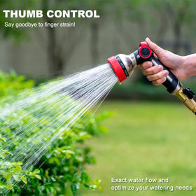 FANHAO water nozzle shows 9 spray patterns for versatile lawn and car cleaning
