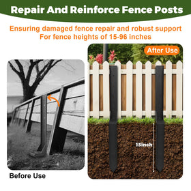Fanmoss 40 galvanized screws for corrosion-resistant fence post repairs.