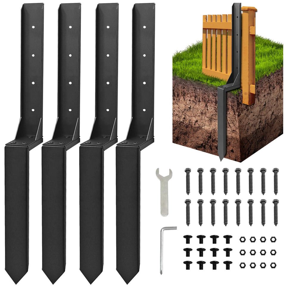 Fanmoss fence post repair kit box showing complete bundle for quick stabilization.