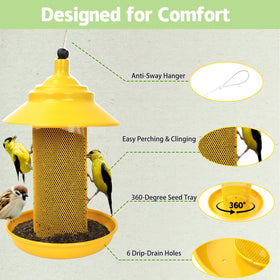 Fanosy diamond-mesh grip supports goldfinches and other small perching birds.