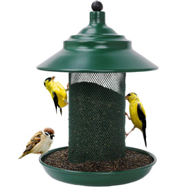 Fanosy Finch Feeder all-metal squirrel-proof construction for durable outdoor use.