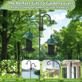 Fanosy Finch Feeder compact outdoor-use design blends with gardens.