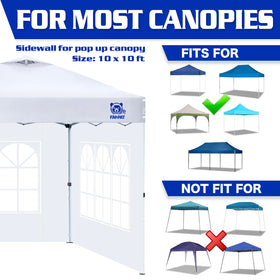 Fanpat 10x10 standard-fit sidewalls suitable for most straight-leg canopies