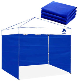 Fanpat 10x10 blue canopy sidewalls shade for outdoor markets
