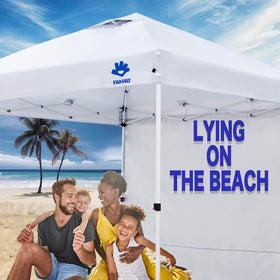 Fanpat blue canopy sidewalls create a complete enclosure for events