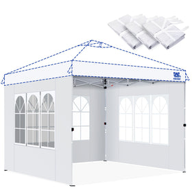 FANPAT church-window sidewall for 10x10 canopy with soft natural light