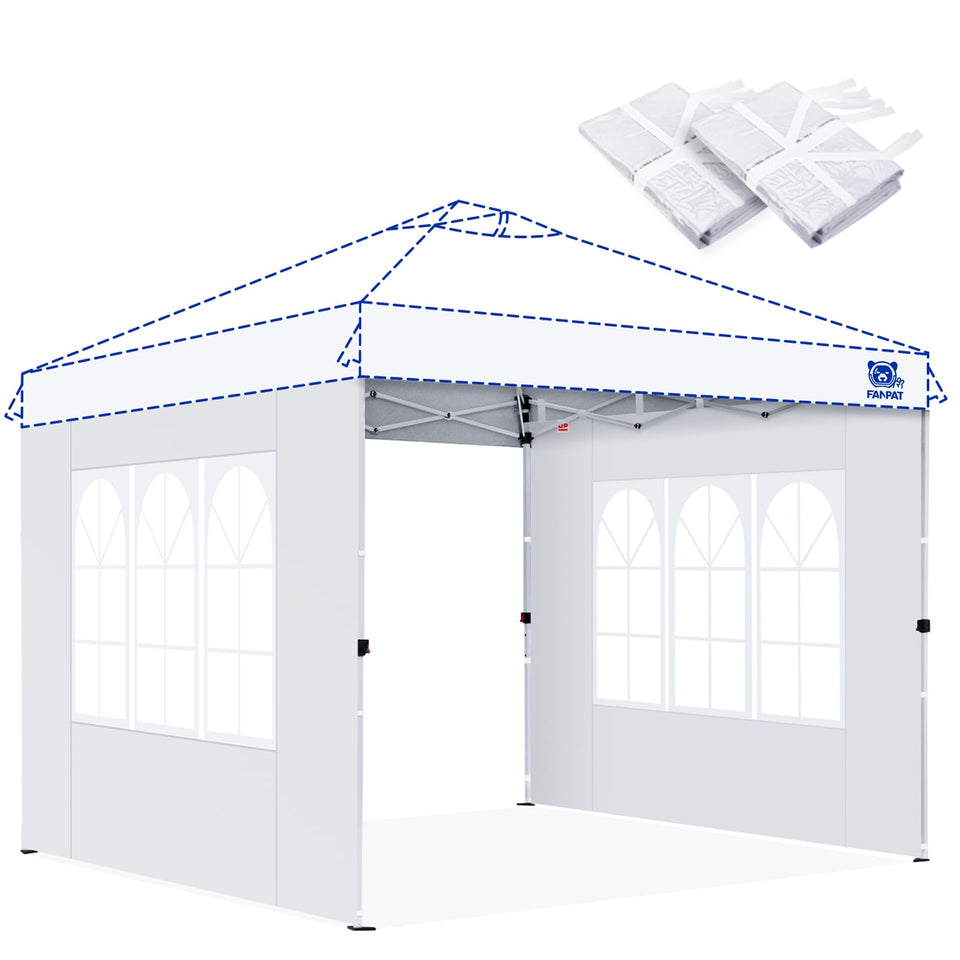Fanpat church-window sidewall with clear panel for bright outdoor spaces and ambiance