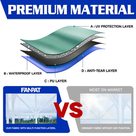 Fanpat clear PE window panel maintains visibility while outdoors