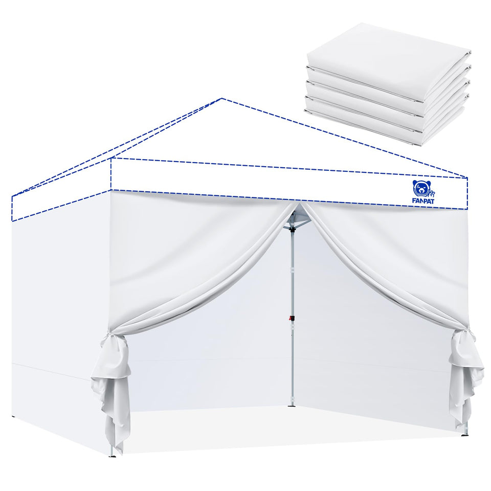 Fanpat sidewalls with doors open showing easy access for outdoor events
