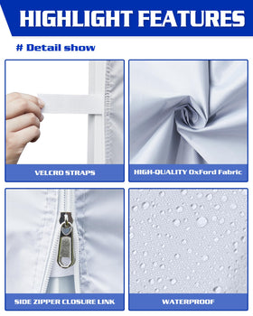 Fanpat sidewalls with hook-and-loop fasteners for easy installation