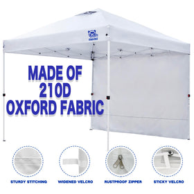 Fanpat sidewalls quick setup scenario with a 10x10 canopy