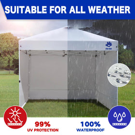 Fanpat white sidewalls fabric complementing any canopy setup