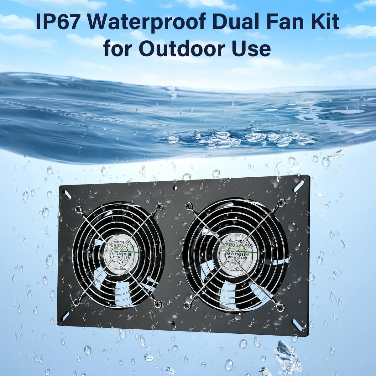 Fanspex Solar 2 Fan Kit dual fans deliver high-velocity airflow for efficiency.