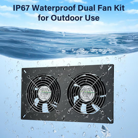 Fanspex Solar 2 Fan Kit dual fans deliver high-velocity airflow for efficiency.