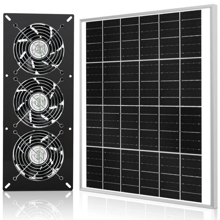 Fanspex Solar 3 Fan Kit coop-roof installation improves airflow.