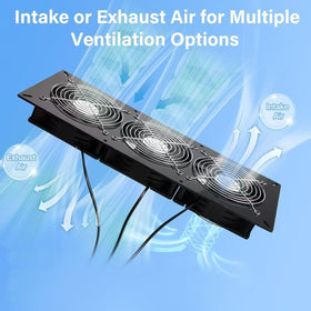 Fanspex Solar 3 Fan Kit greenhouse-airflow boost under sun.