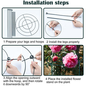 Fantang 3Set grid top supports flowers, keeping stems elegant.