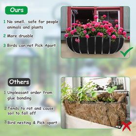 Fantang fence basket liner 24-inch black installed outdoors.