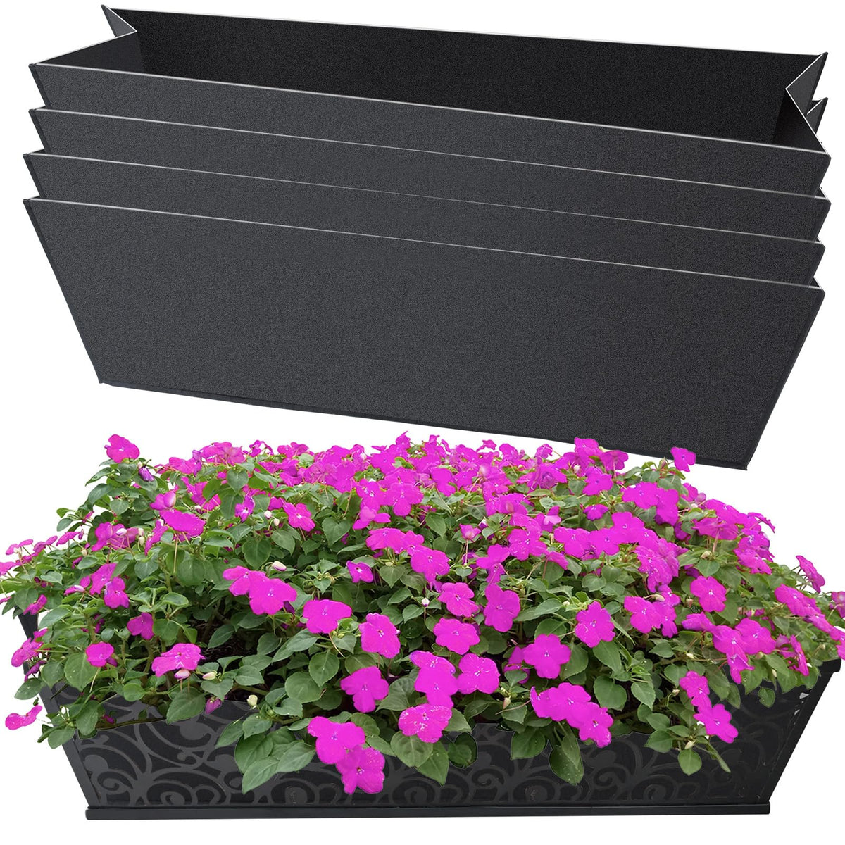 Fantang rectangle window box liner fabric improves airflow and moisture balance for plants.