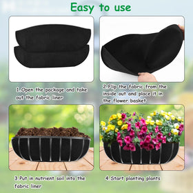 Fantang window basket liner assembly for a tidy display.