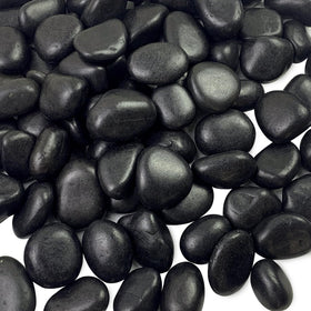 FANTIAN 5 lbs black pebbles for indoor planters add clean, stylish ground cover.