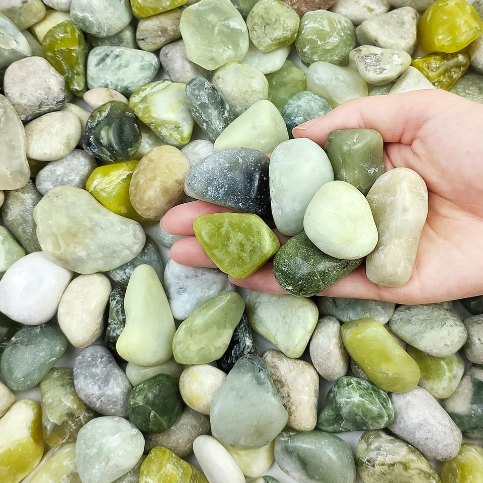 FANTIAN Jade rocks closeup with polished finish for decorative accents.