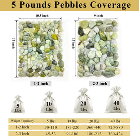 FANTIAN Jade pebbles decorative surface for desktop displays and trays.