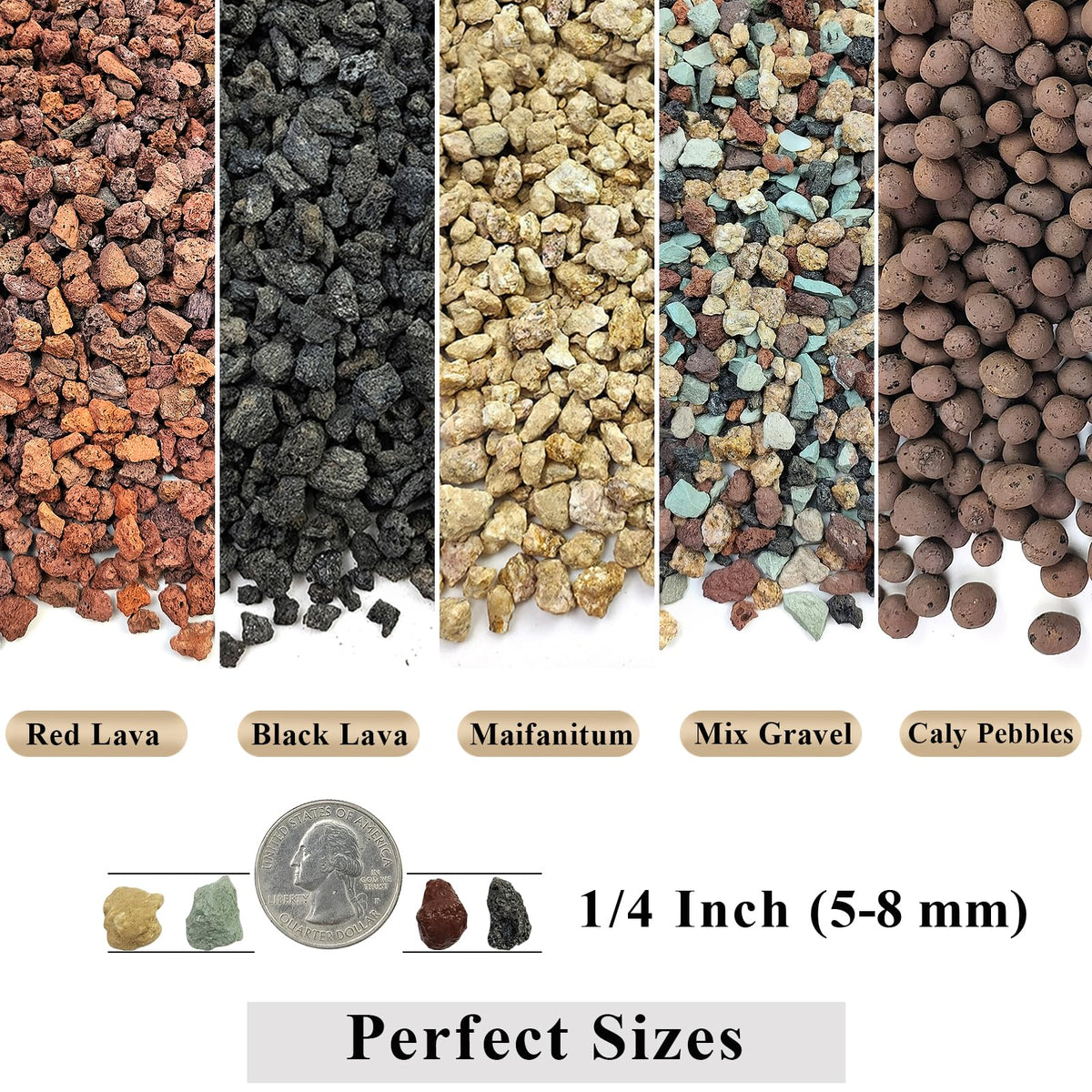 FANTIAN pumice gravel 1/4 inch provides aeration for plant roots.