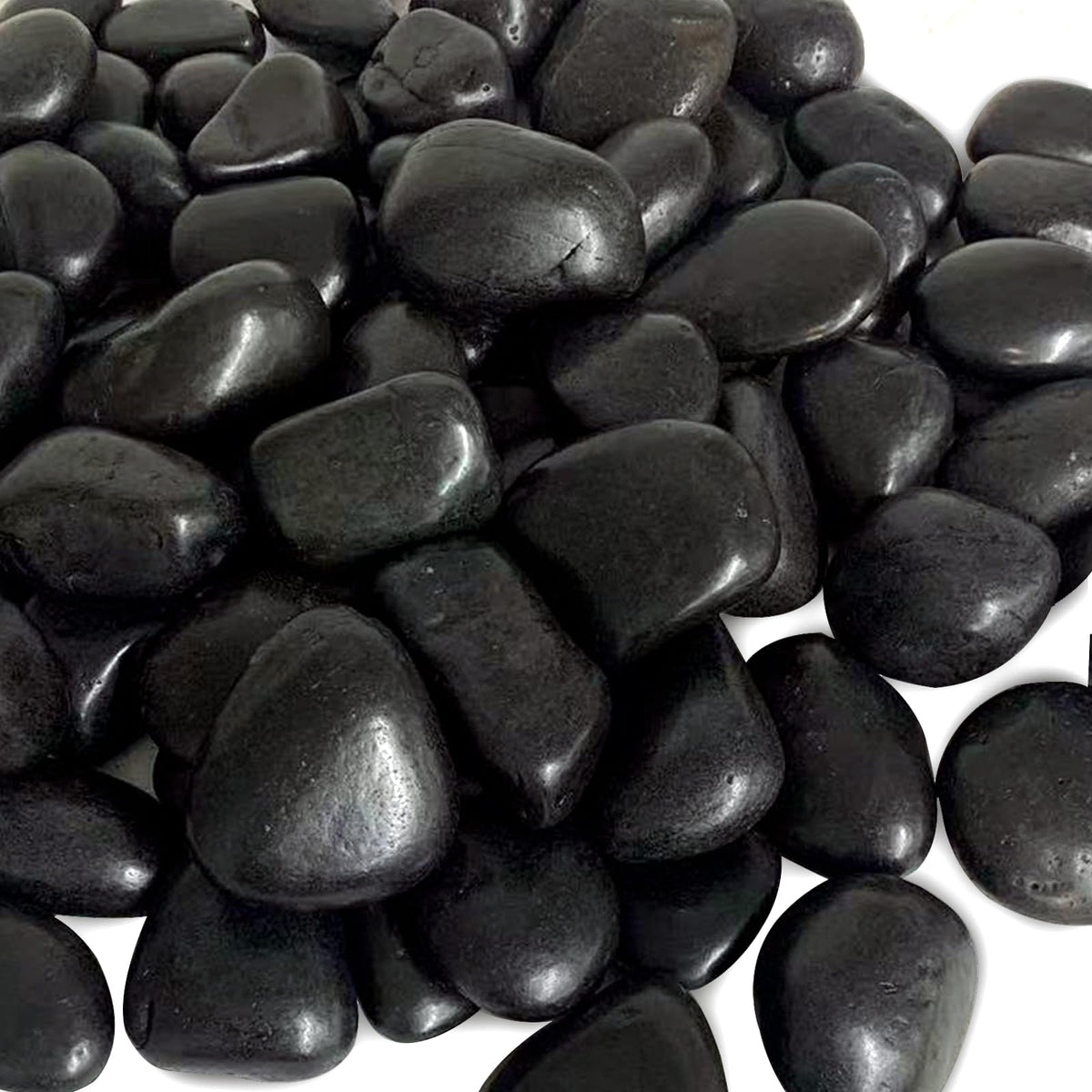 FANTIAN river pebbles close-up texture in black for decorative use