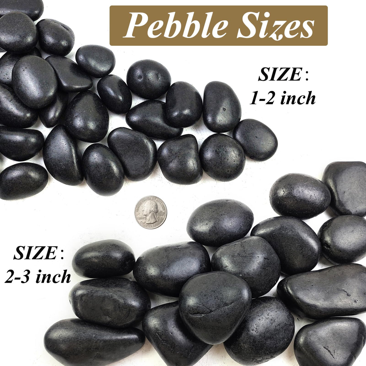 FANTIAN river pebbles home decor vignette with smooth polish