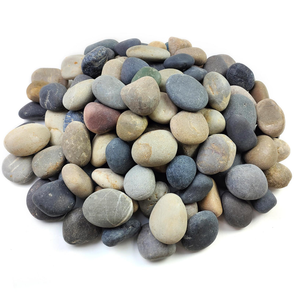 FANTIAN river rocks 20lb bag, 2-3 inch pebbles for outdoor landscaping