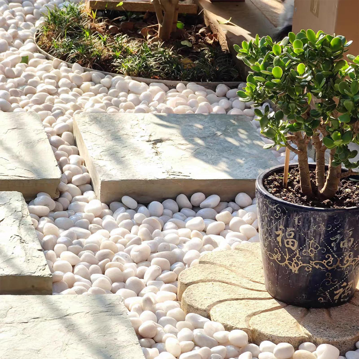 FANTIAN river rocks for decorative garden edging
