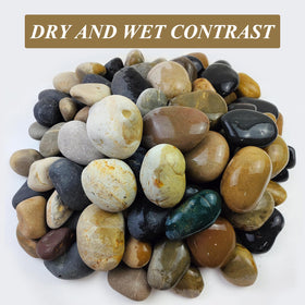 FANTIAN river rocks show mixed colors when dry and wet, enhancing visual interest.