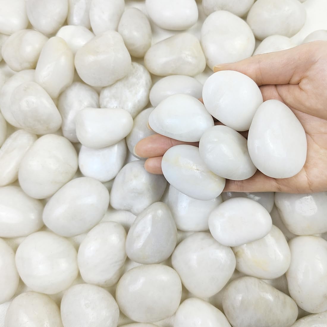 FANTIAN white river rocks 1-2 inch close-up ideal for planters and drainage