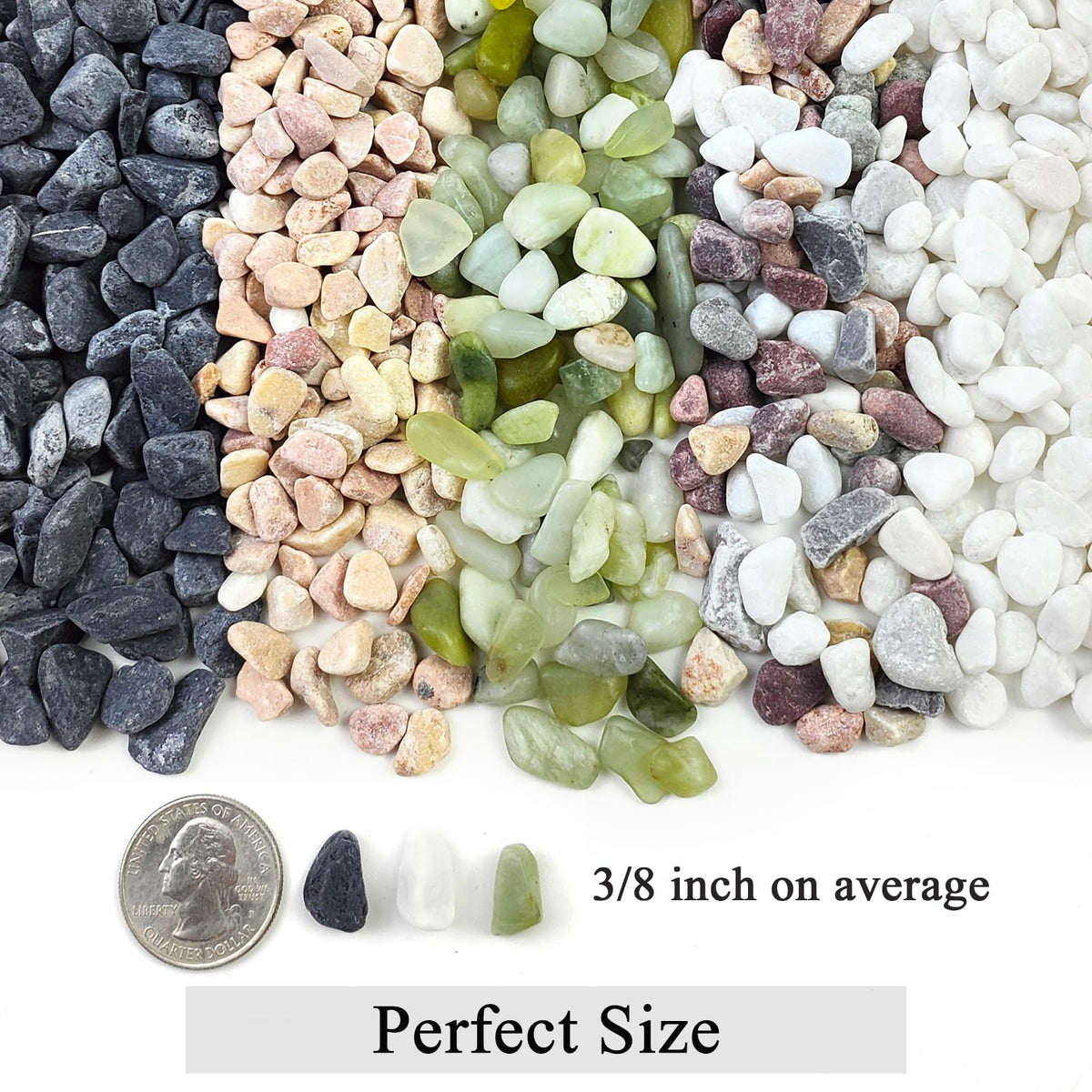 FANTIAN white river rocks add bright contrast for succulents and cacti