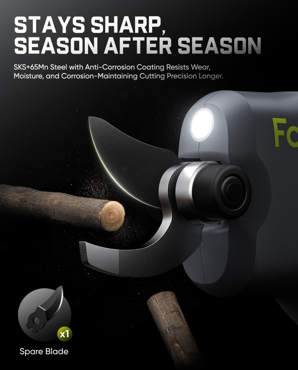 Fanttik Y10 Pro SK5 and 65Mn blades stay sharp with anti-rust coating.