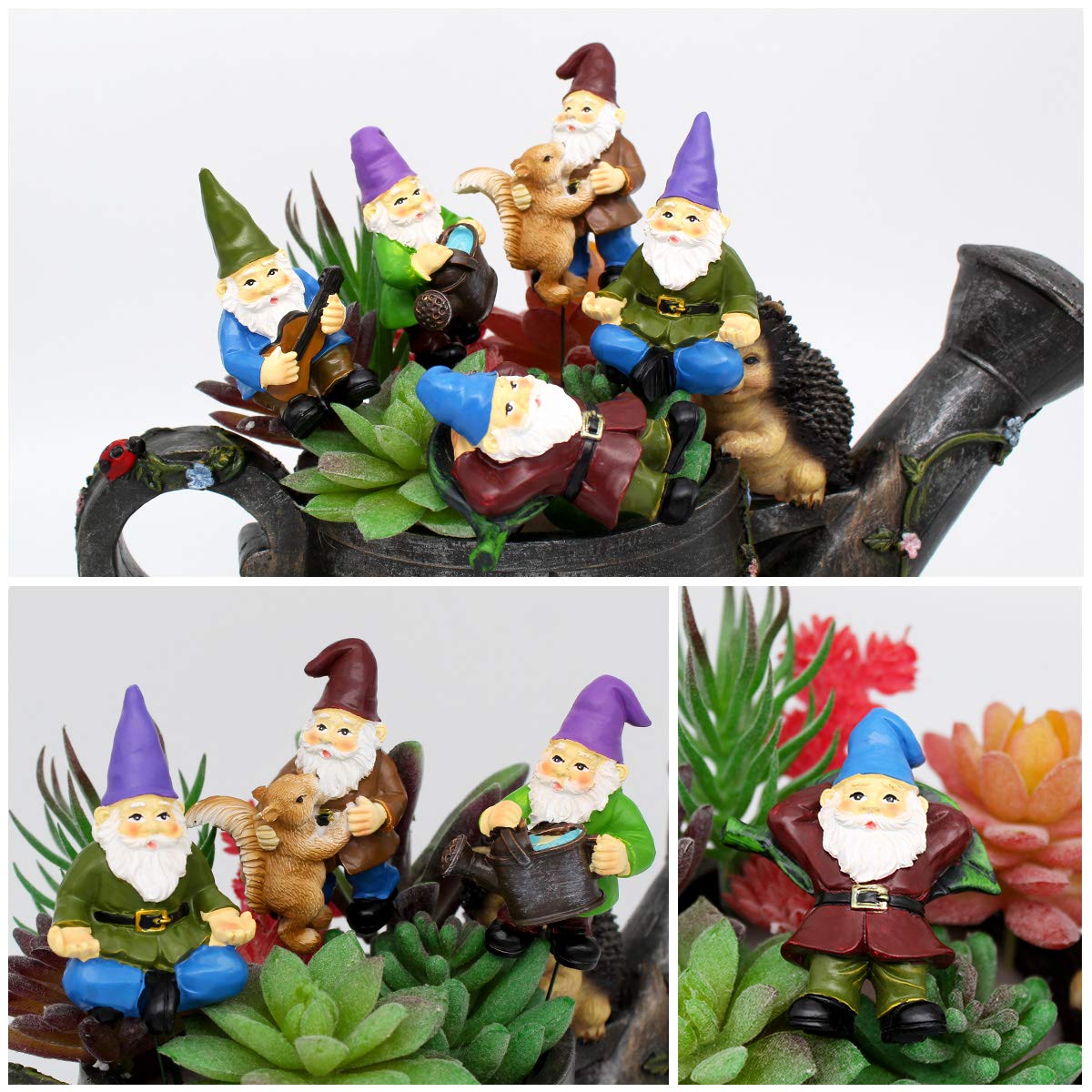 FANWNKI gnome watering flowers boosts curb appeal of gardens