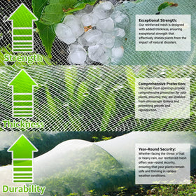 Mesh design by FARAER allows air, light, and watering through the netting.