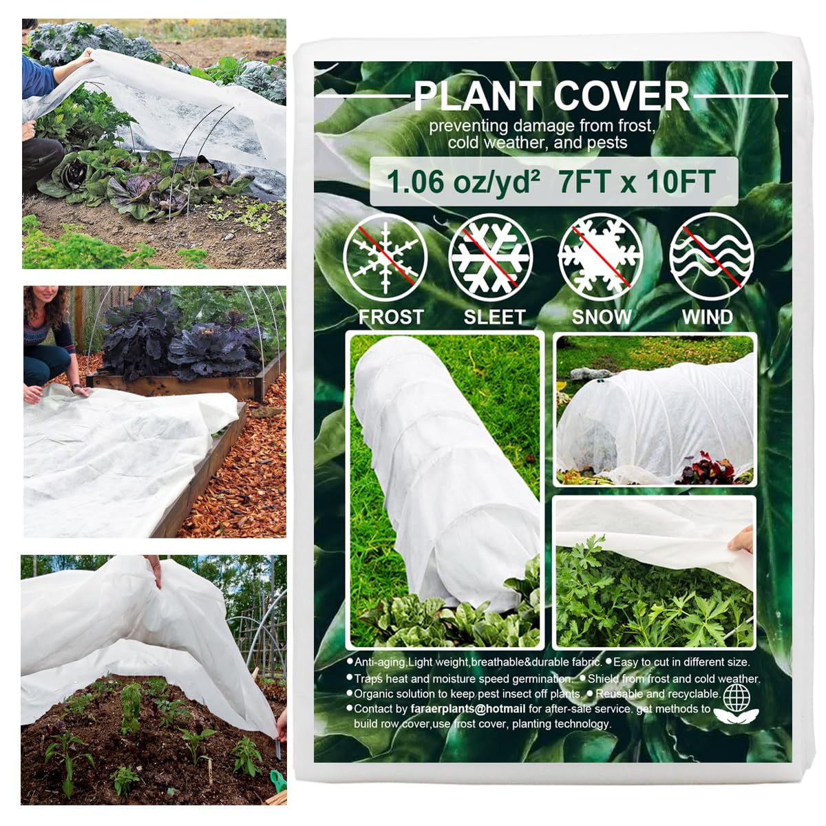 faraer plant cover 7x10ft frost protection for vegetable beds