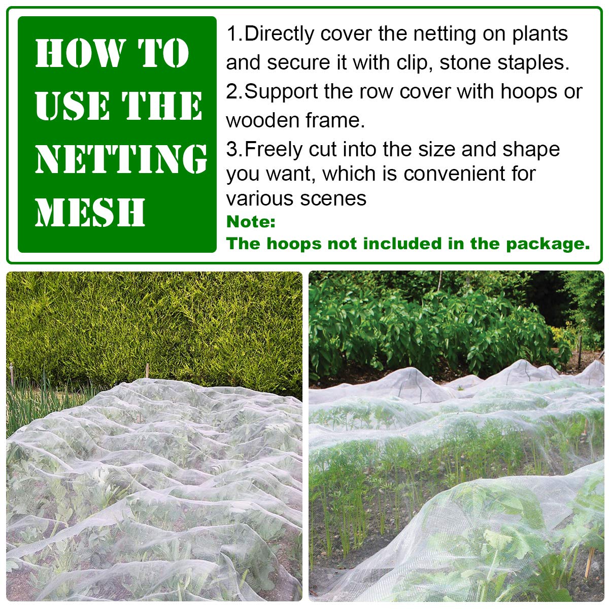 FARAER row-cover mesh on tomatoes providing light shelter against pests