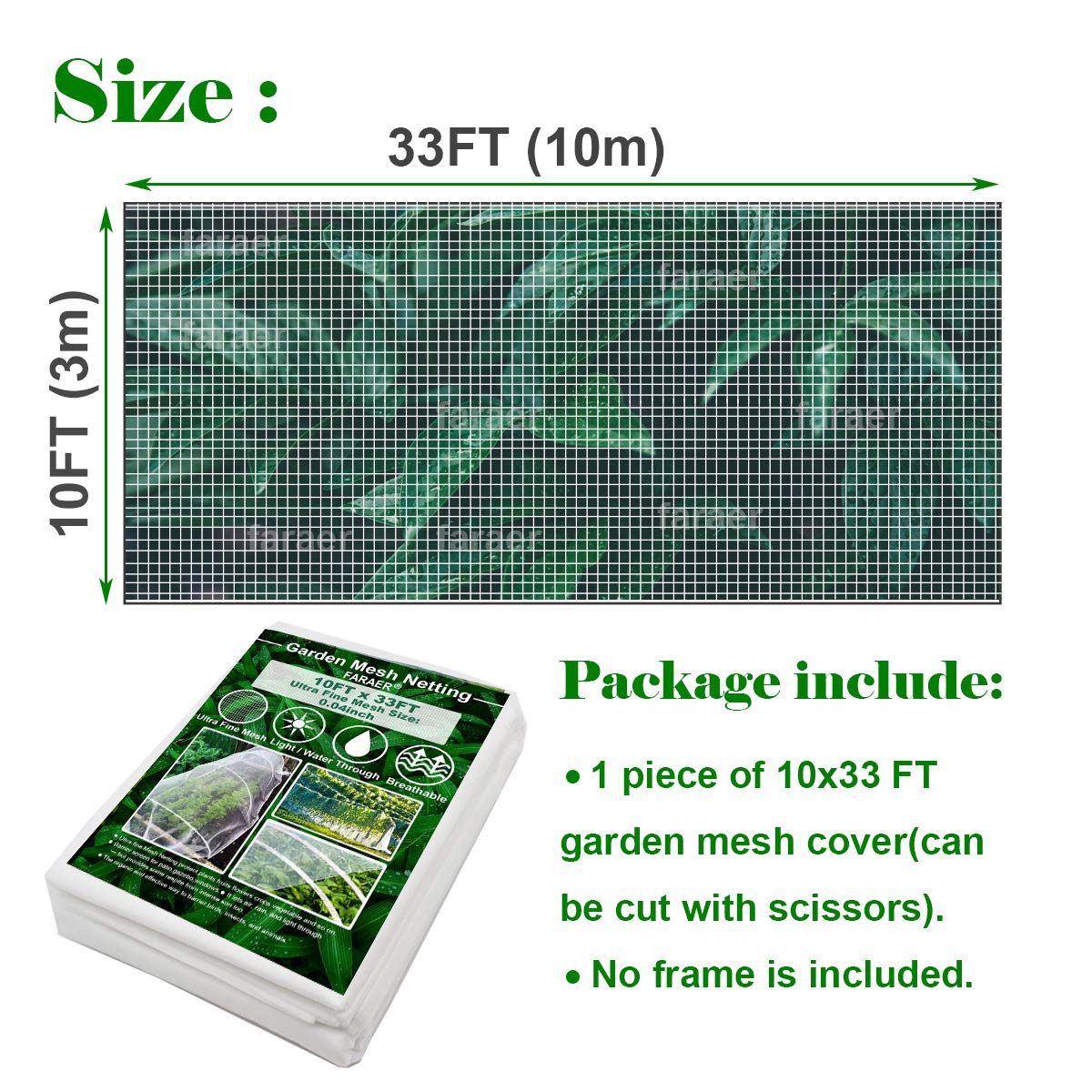 Durable, stabilized PE mesh from FARAER stands up to seasonal use.