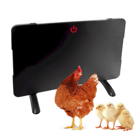 Farm Innovators 2-in-1 radiant panel coop heat installed in a spacious coop for steady warmth.
