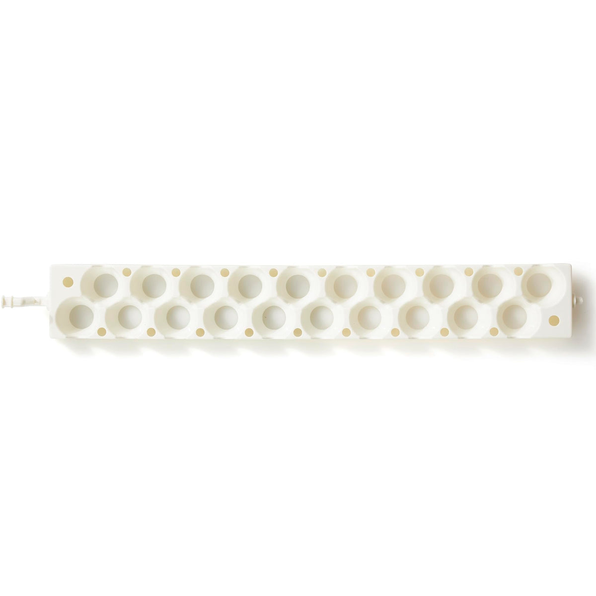 Farm Innovators interchangeable rails with chicken eggs for multi-flock use
