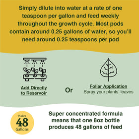 Foliar spray-ready with Farmer's Secret hydroponic booster fertilizer on leaves.