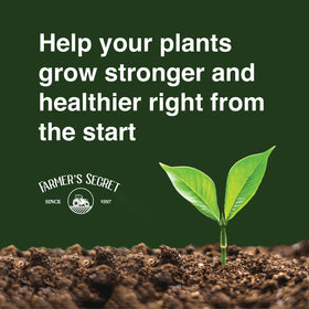 Farmer's Secret Plant Booster sprayer application for even coverage.