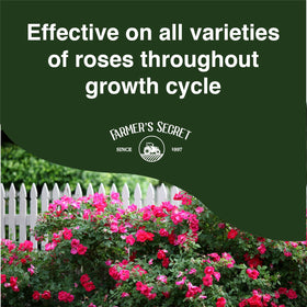 Farmer's Secret Rose Booster concentrate close-up highlights powerful formula at a glance