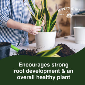Farmer's Secret snake plant liquid food is easy to mix into weekly watering.