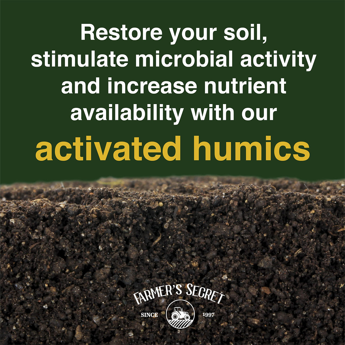 Healthy soil texture after Farmer's Secret application